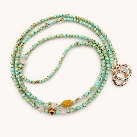 Gujos Turquoise Protection Energy Phone Charm Bag Charm