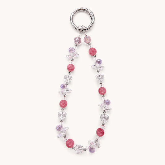 Gujos Pink Aura Crystal Phone Charm Bag Charm