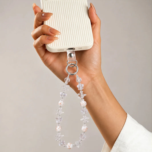 Gujos Angelic Clear Crystal Phone Charm Bag Charm